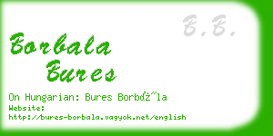 borbala bures business card